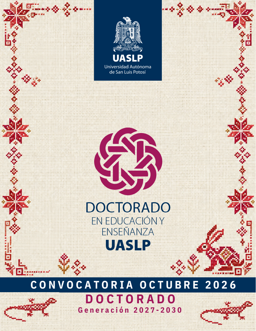 Portada de la convocatoria de ingreso al Doctorado en Educación y Enseñanza, octubre de 2026