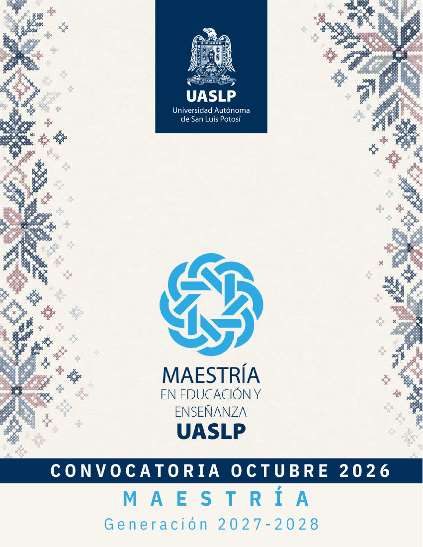 Portada de la convocatoria de ingreso a la Maestría en Educación y Enseñanza, octubre de 2026